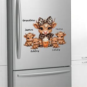 This Mama Grandma Loves Her Herds – Personalized Highland Cow Family Decal