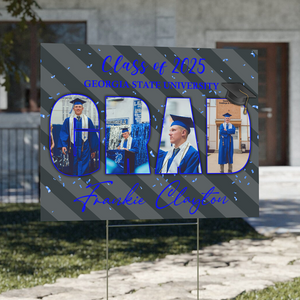 Personalized Custom Photo On Graduation Yard Sign