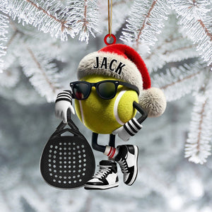 Personalized Custom Name Padel Ornament, Tennis Ornament, Christmas Gift for Tennis Lover