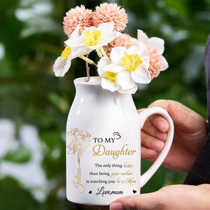 Personalized Custom Home Decor Flower Vase - House Warming Gift For Daughter, Granddaughter