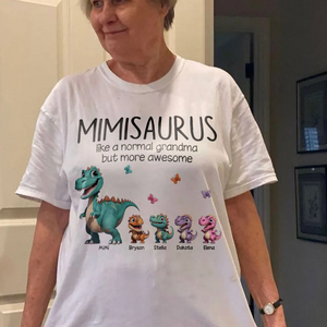 Grandmasaurus And Kids Dinosaurs Personalized T Shirt Gift for Grandma Mother