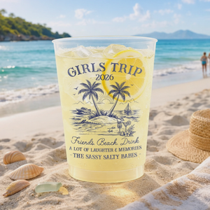 Personalized Summer Party Cups β "Hello Summer Vibes" β Gift For Best Friends & Family