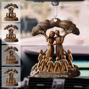 We are a loving family - Personalized Tree Family Ornament