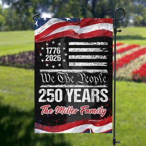 250 Years America 250th Birthday 1776-2026 Eagle Personalized Garden Flag Gift for Family