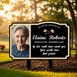 Personalized Memorial Grave Marker With Photo Memorial Stake