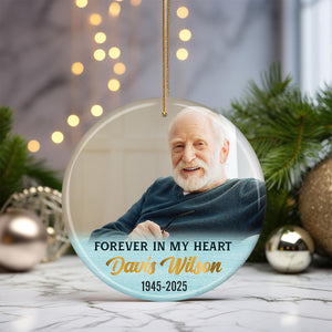 I HAVE AN ANGEL, Gifts For Loss Of Dad Personalized Ceramic Ornament