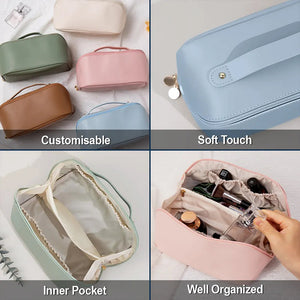 Travel All My Cruise Crap - Personalized Leather Makeup Bag For Vacations