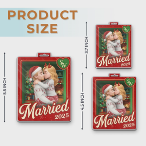 Custom Acrylic Ornament - Personalized Anniversary Christmas Wedding Gifts For Husband And Wife, Him And Her - Sealed With A Christmas Kiss