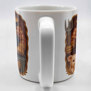 Livestock Farmer With Pig And Chicken, Personalized Custom Coffee Mug, Gift For Farmers