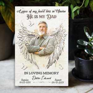 A Piece Of My Heart Personalized Lover In Loving Memory Memorial Photo Canvas Poster