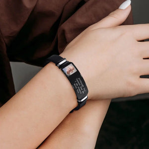 I Will Carry You With Me Until I See You Again - Custom Photo Bracelet, Sympathy Gift