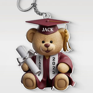 Pawsitively Proud Graduate Family Personalized Acrylic Keychain