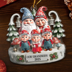 Together Home Feels More Magical - Personalized Acrylic Ornament Christmas Birthday Gifts For Grandma, Grandpa
