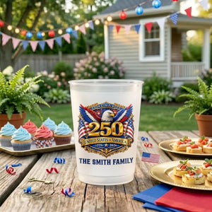 Custom Party Cups - Personalized America 250th Anniversary Gifts For Family