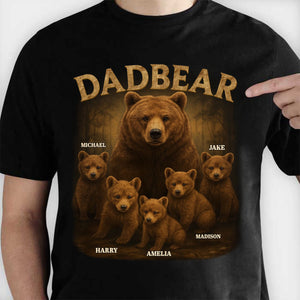Papa Bear, Always There To Protect His Cubs - Family Personalized Pure Cotton T-Shirt Father's Day Gift For Dad, Grandpa