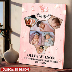 Personalized Baby Collage Photo Poster Gift For Baby Newborn