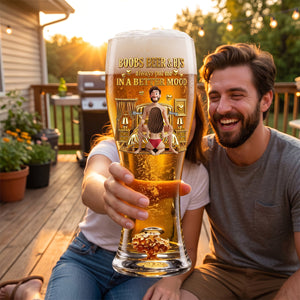 Personalized "Naughty Couples" Beer Glass β Gift For Couples