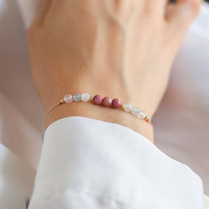 Crystal bracelet Healthy pregnancy, support, expectant mother gift, rose quartz bracelet
