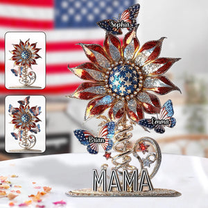 Best Mom Ever - Personalized Mother Custom Shaped Sunflower Acrylic Plaque