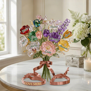 For Mom, Grandma, or Stepmom – Personalized Custom Acrylic Plaque Shaped Just for Her