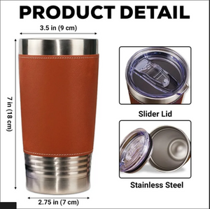 Like Father Like Daughter - Personalized Custom Engraved Leather Tumbler