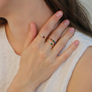 Personalized Family Minimalist Dainty Birthstone Ring Gift for Her, Birthday Gift