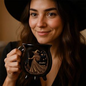 Custom Ceramic Cauldron Coffee Mug - Personalized Halloween Witchy Gifts