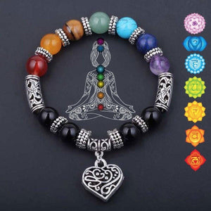 7 Chakra Reiki Healing Heart Bracelet