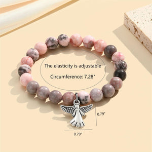 Guardian Angel Gift, Little Hug from Heaven Natural Stone Angel Bracelet
