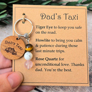 DADS TAXI crystal keyring. funny novelty gift for dad,driving test,Fathers day