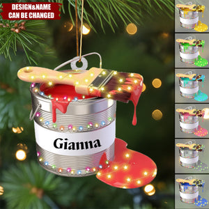 Personalized Painter Christmas Ornament, Gift for Artists