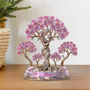 The Love Between Mother And Her Kids - Personalized Custom Shaped Acrylic Plaque