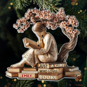 Serenity In Every Page Personalized Christmas Ornament Bookish Gifts For Book Lovers, Bookworms, Readers