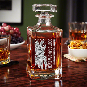 Best Dad Ever - Father's Day Gifts For Dad, Papa, Step-Dad - Custom Decanter