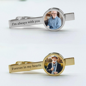 Personalized Photo Memorial Tie Clip Custom Tie Clip with Text and Image