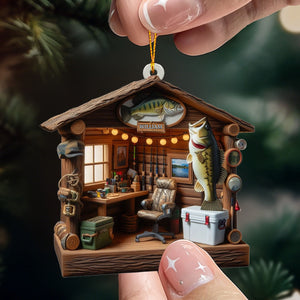 Love Fishing - Fishing Tool Cabin Personalized Fishing Ornament