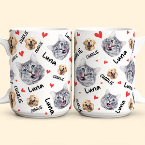 Pets Face And Name - Personalized Photo Mug Gift For Dog Lover Pet Lover
