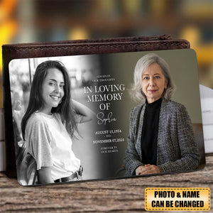 Personalized In Loving Memory Memorial Photo Wallet Card