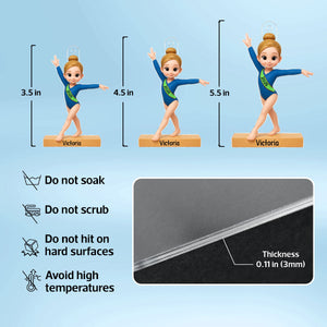 Gymnastic Girl - Personalized Acrylic Ornament - Christmas Gift For Daughter Granddaughter