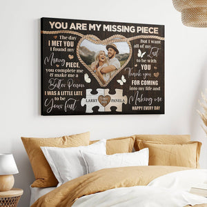 Personalized Canvas Prints Custom Photo, Sentimental Gift For Couples