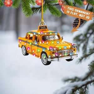 Personalized Taxi Christmas Acrylic Ornament Gift For Taxi Drivers