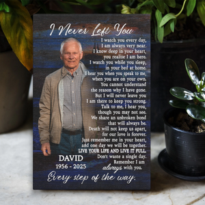 Memorial I Never Left You Personalized Canvas Poster - Custom Photo & Text