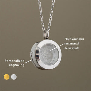 Personalized Keepsake Necklace Memorial Gifts Urn For Dog Ashes Pet Loss