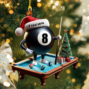 Personalized Name Billiard Ornament, Billiard Lover,Christmas Gift