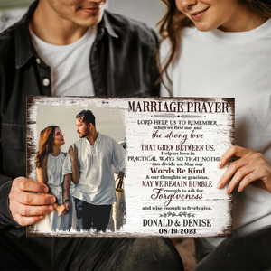 Personalized Canvas Prints, Custom Photo, Gift For Wedding Shower Marriage Prayer Canvas
