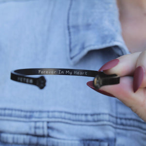 Personalized Pet Name Paw Bracelet - Sympathy Gift For Pet lover