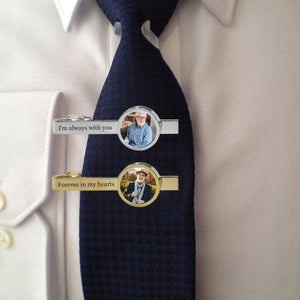 Personalized Photo Memorial Tie Clip Custom Tie Clip with Text and Image