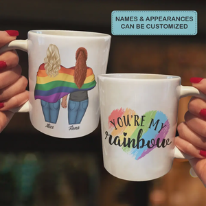 Pride Month LGBT You're My Rainbow - Personalized Mug Gift For Couple
