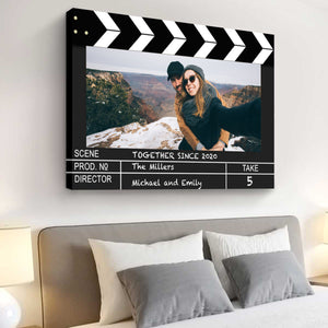 Film Clapper Board Style Couple Personalized Custom Photo Poster
