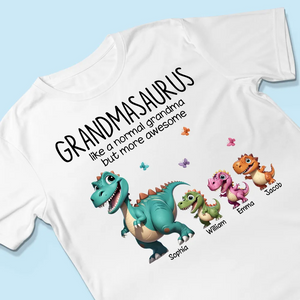 Grandmasaurus And Kids Dinosaurs Personalized T Shirt Gift for Grandma Mother